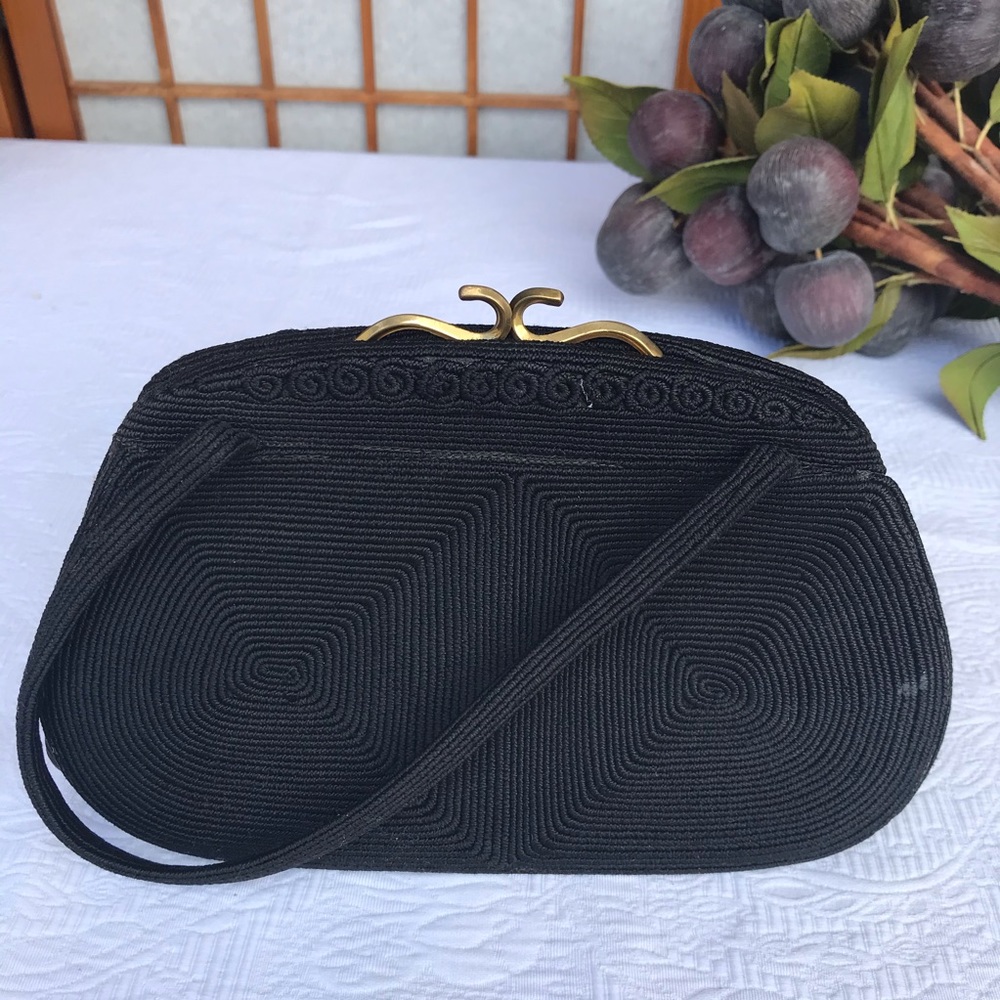 Vintage 40’s corded evening bag